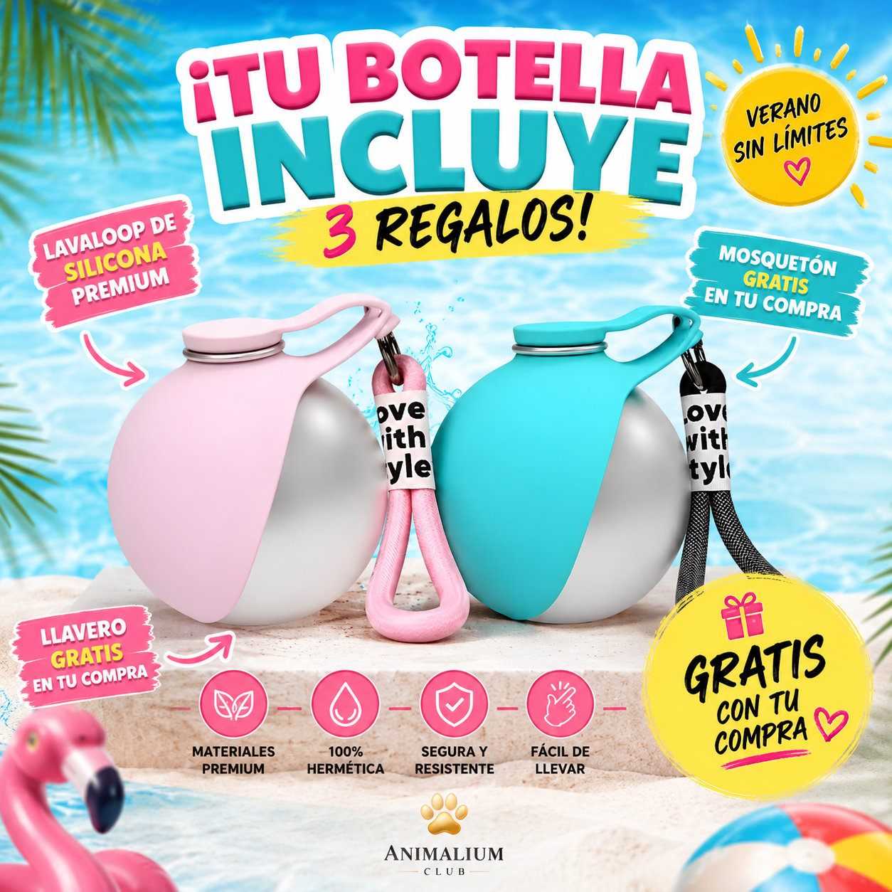 Botella Portátil 2 en 1